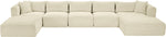 Shaggy - 6 Piece Modular Sectional With Chaise And Ottoman