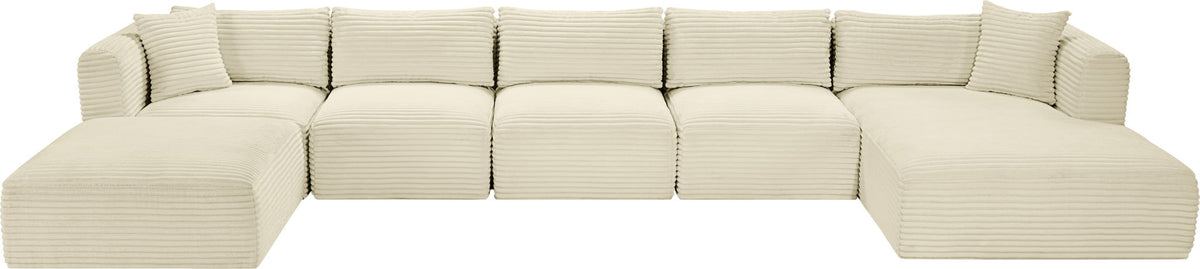 Shaggy - 6 Piece Modular Sectional With Chaise And Ottoman