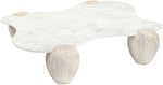 Liona - Marble And Acacia Wood Coffee Table