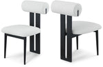 Dario - Boucle Dining Chair With Black Frame (Set of 2)