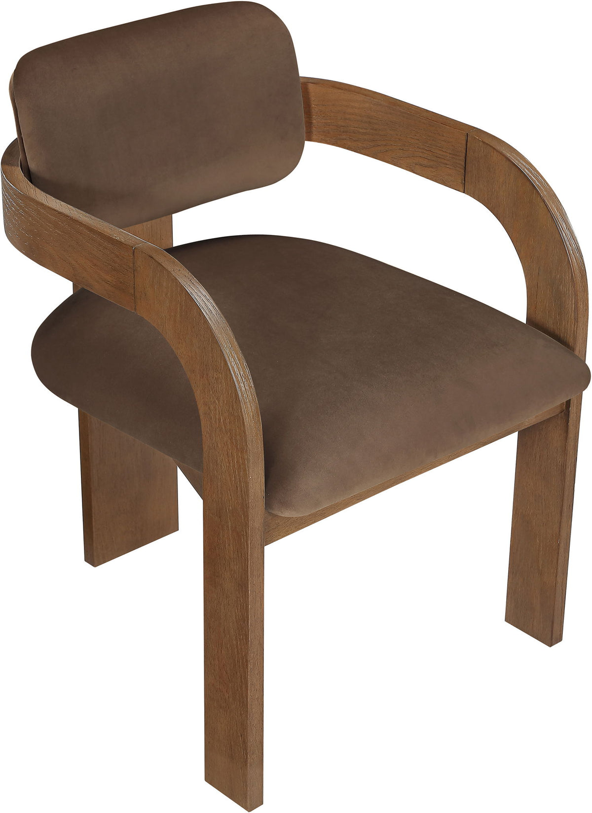 Cedra - Velvet Performance Fabric Upholstered Dining Chair (Set of 2) - Brown Frame