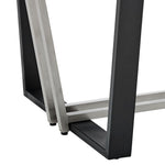 Kai Anastasia - Rectangular Glass Dining Table Set - Matte Black Base