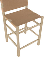 Santos - Upholstered Counter Stool With Stained Natural Base