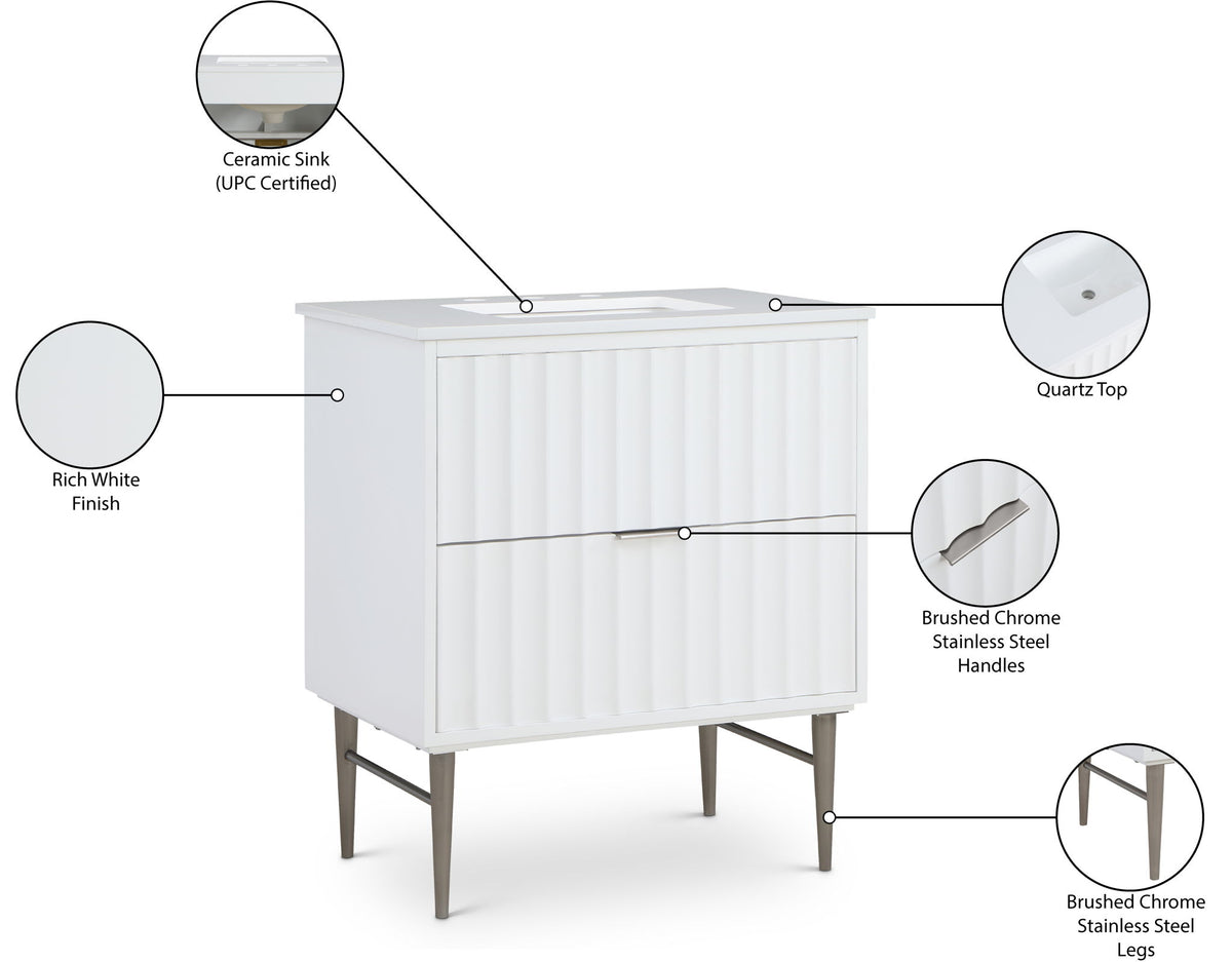 Modernist - Bathroom Vanity With Chrome Legs