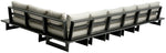 Maldives - 6 Piece Water Resistant Outdoor Patio Modular Sectional With Gray Base