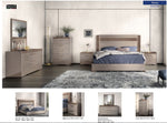 Nora - King Size Bed With Light - Beige / Light Brown