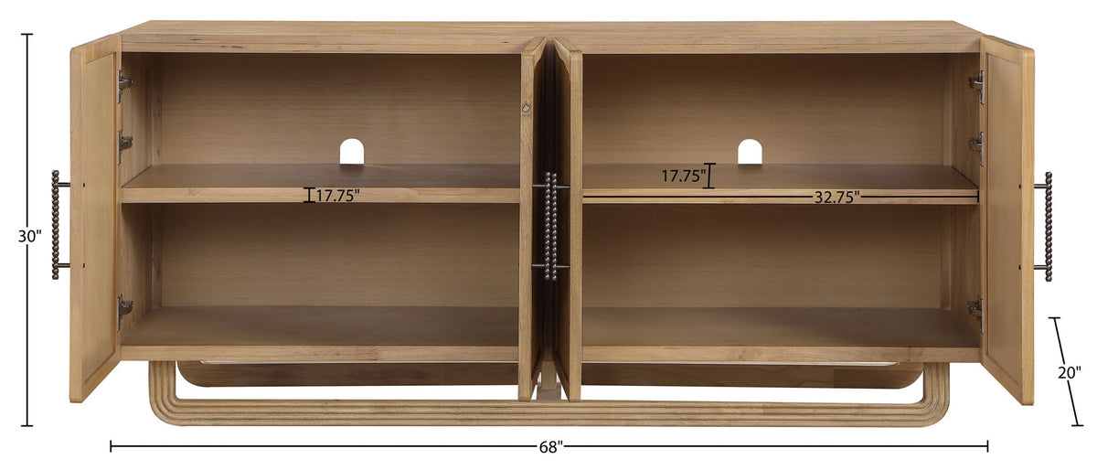 Sova - Solid Wood, Oak Veneer And Stainless Steel Sideboard/Buffet