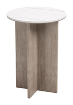 Oceanveil - Side Table - White / Light Brown