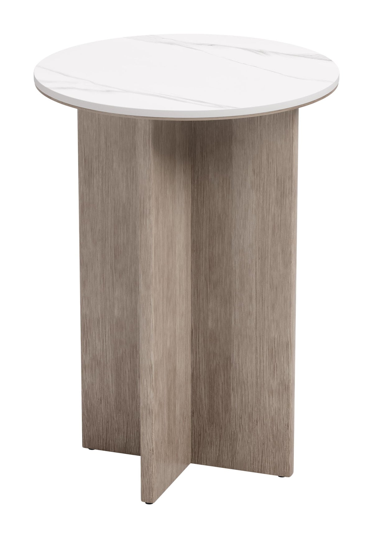 Oceanveil - Side Table - White / Light Brown