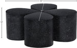Petal - Coffee Table - Black Terazzo