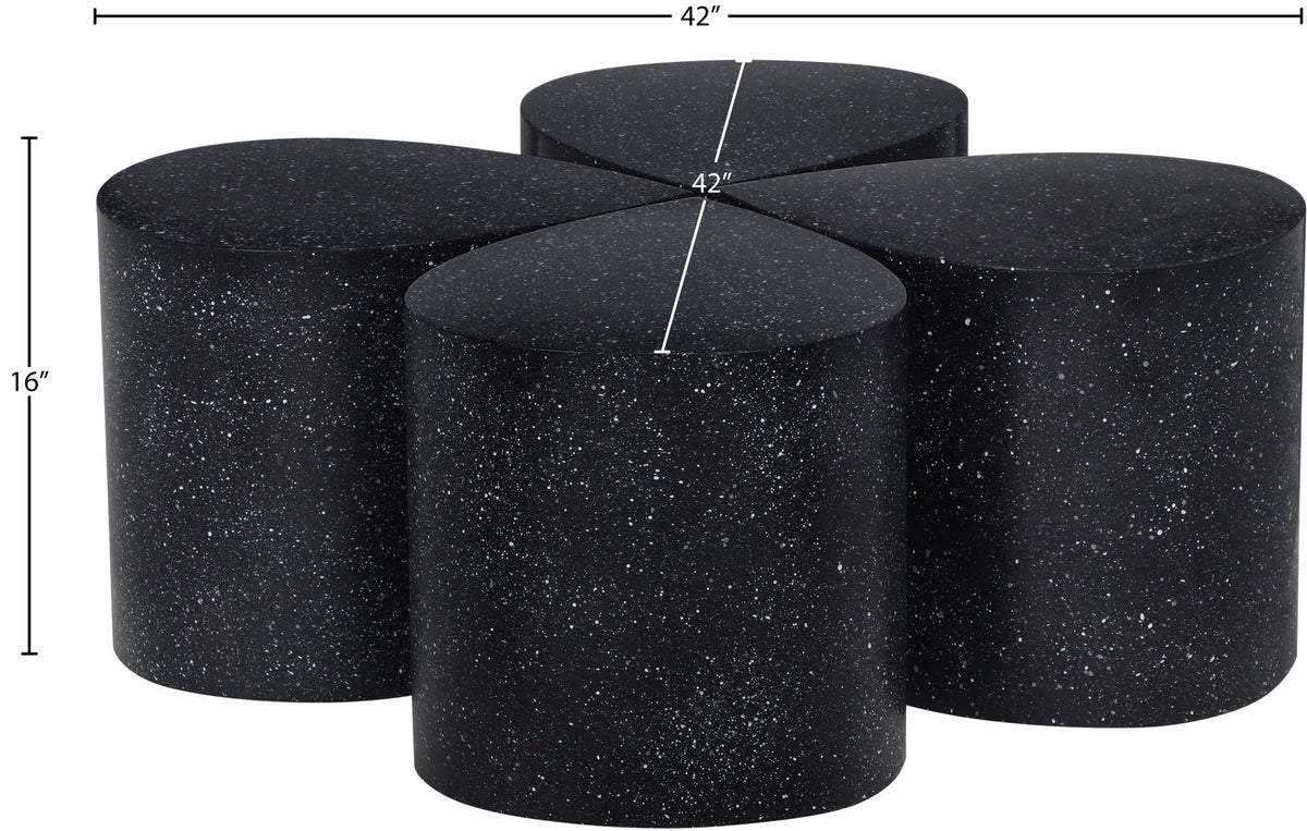 Petal - Coffee Table - Black Terazzo
