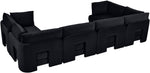 Hammond - Velvet Performance Fabric Upholstered 6 Piece U-Shaped Sectional