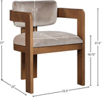 Sacha - Velvet Dining Chair With Brown Base (Set of 2)