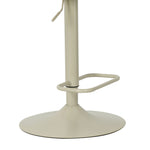 Leland - Adjustable Swivel Curved Back Wood Bar Stool With Faux Leather Seat