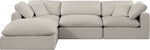 Comfy - 4 Piece Linen Fabric Modular Sectional With Chaise