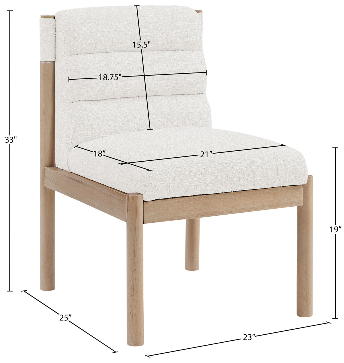 Eloura - Linen Textured Fabric Upholstered Dining Chair (Set of 2)