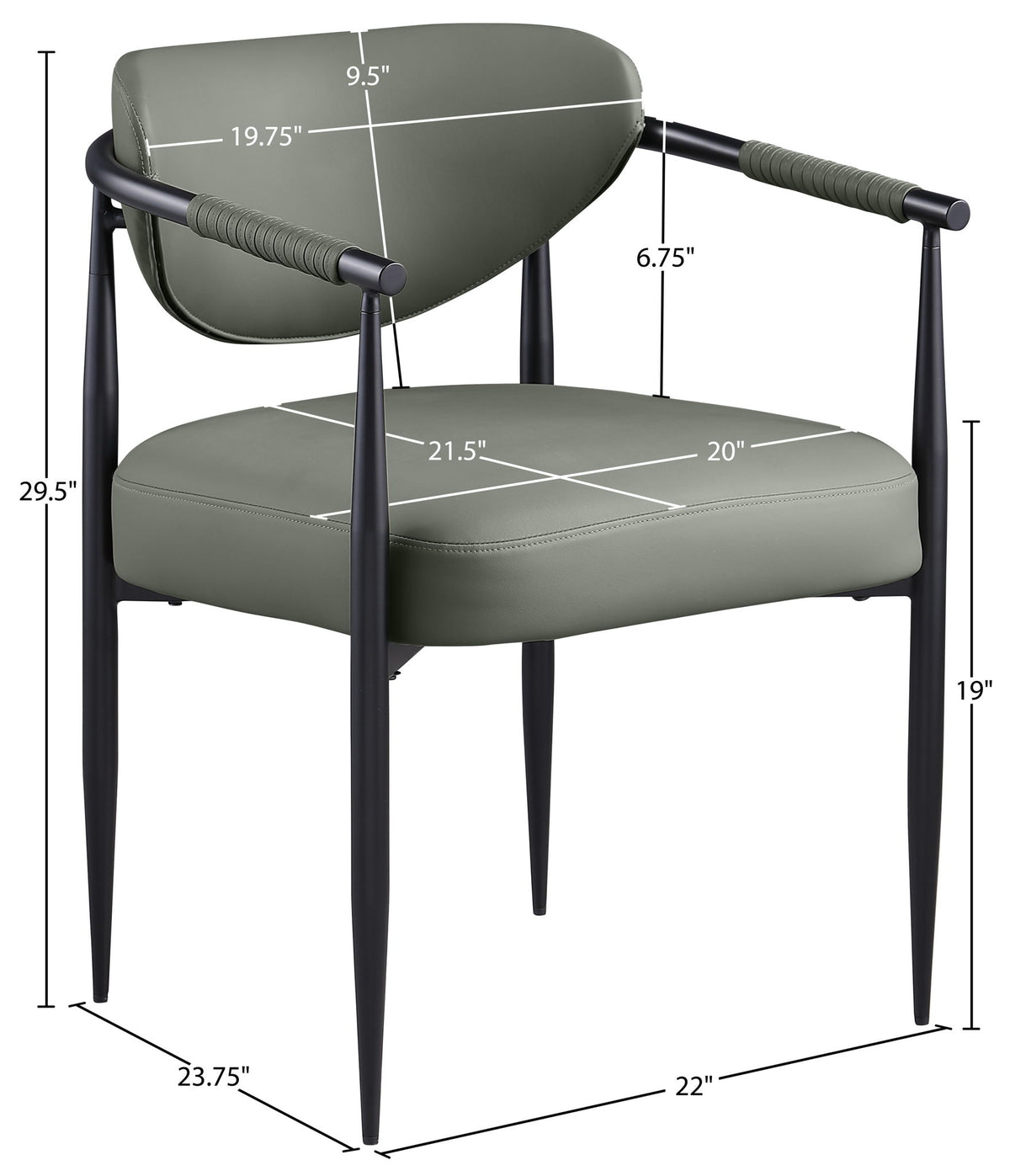 Virella - faux Leather Upholstered Dining Chair (Set of 2) - Black Base