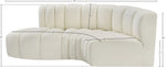 Arc - Faux Leather 3 Piece Modular L-Shaped Sofa