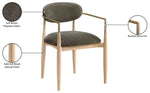 Riccio - Fabric Dining Arm Chair (Set of 2) - Natural Frame