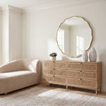 Coast - 6 Drawer Rattan Chest - Woodtone