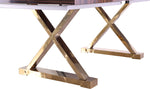 Excel - Extendable Dining Table with Gold Base