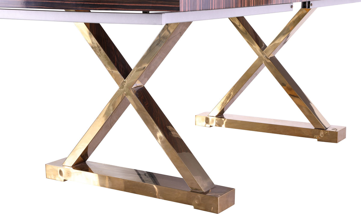 Excel - Extendable Dining Table with Gold Base