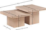 Spencer - 15" Oak Veneer 2 Piece Coffee Table