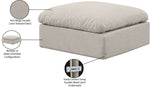 Indulge - Linen Ottoman
