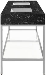 Marmo - Engineered Marble Bathroom Vanity With Chrome Base