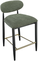 Riccio - Fabric Stool - Black Frame