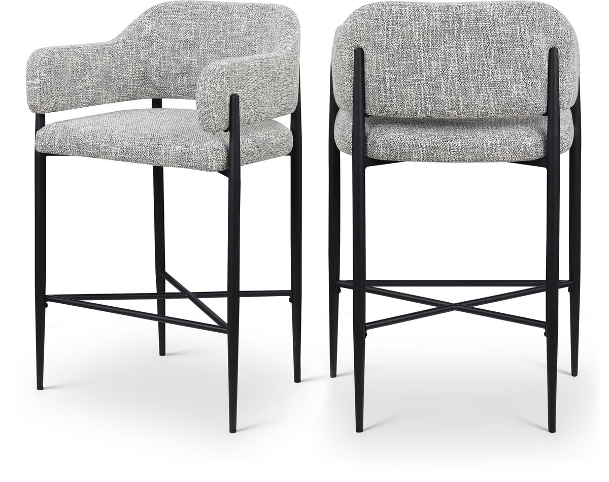 Dame - Fabric Upholstered Counter Stool (Set of 2)
