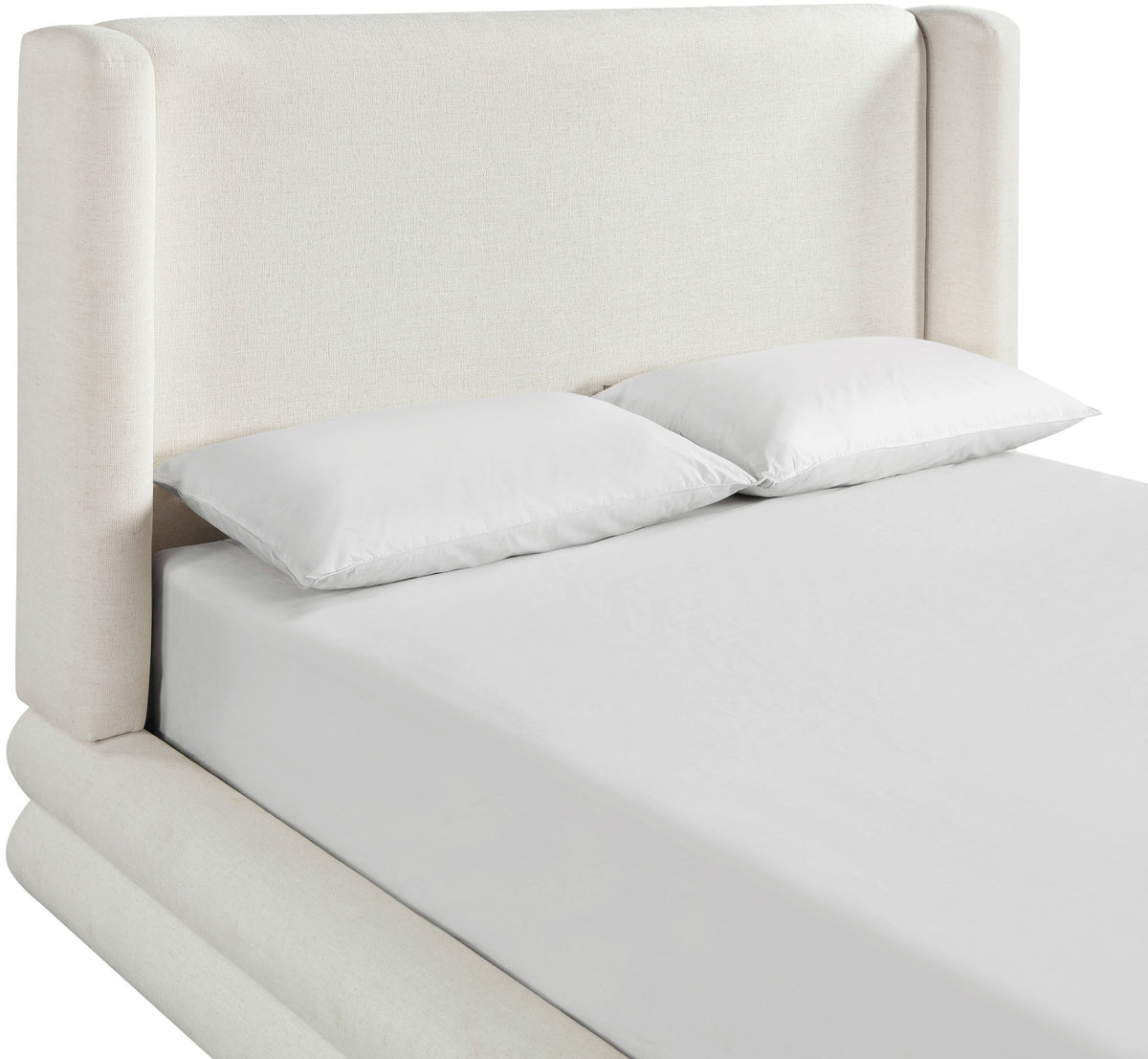 Chandra - Linen Textured Fabric Upholstered Bed