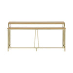 Santorini - 72" Rectangle Wood Console Table - Natural / Brando Brass