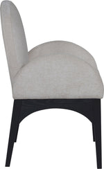 Waldorf - Chenille Dining Arm Chair With Black Legs