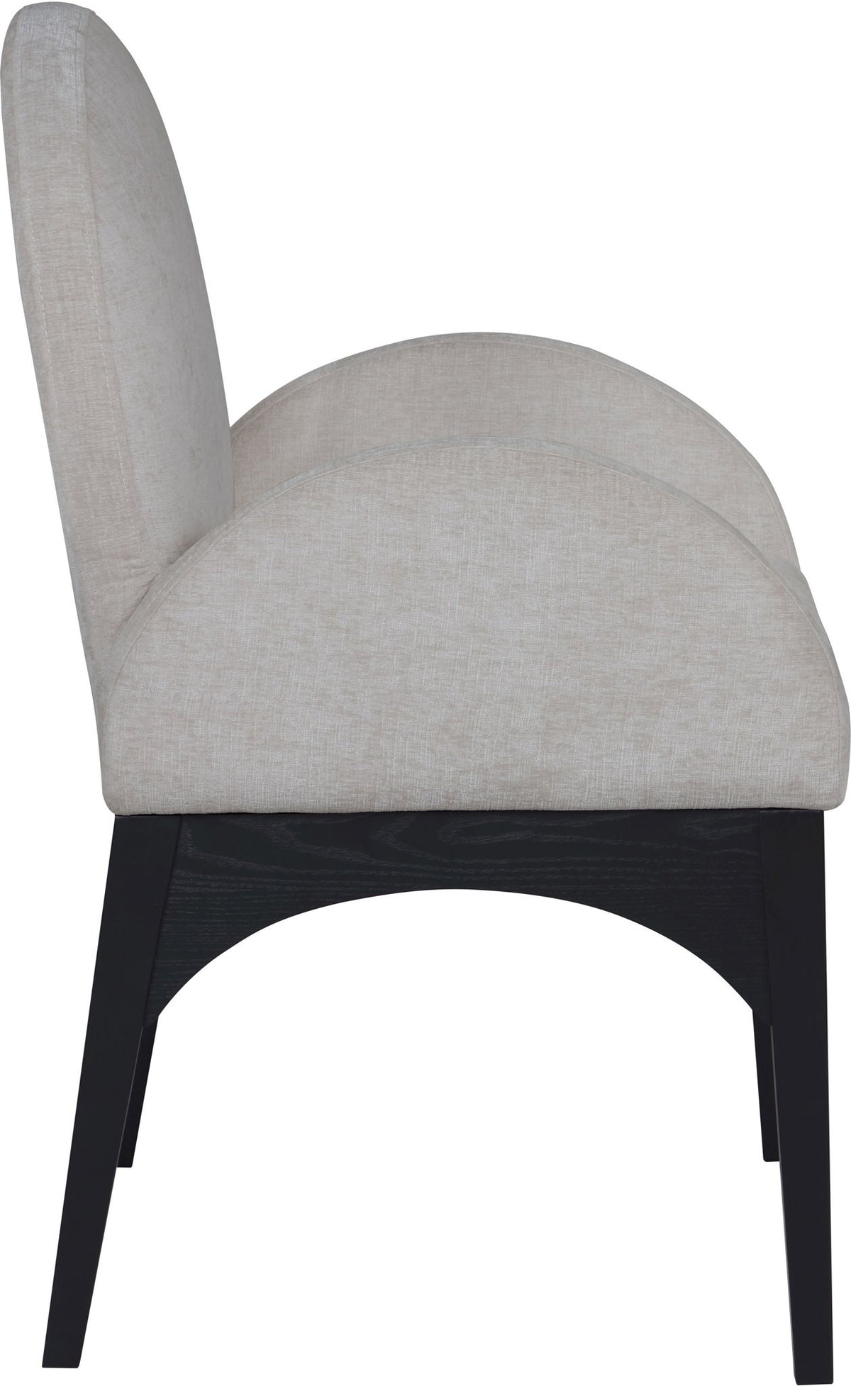Waldorf - Chenille Dining Arm Chair With Black Legs