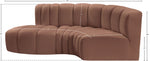 Arc - Faux Leather 3 Piece Modular L-Shaped Sofa
