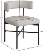 Rivage - Durable Dining Chair With Black Frame (Set of 2)