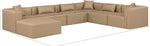 Cube - 7 Piece Modular Sectional - Tan