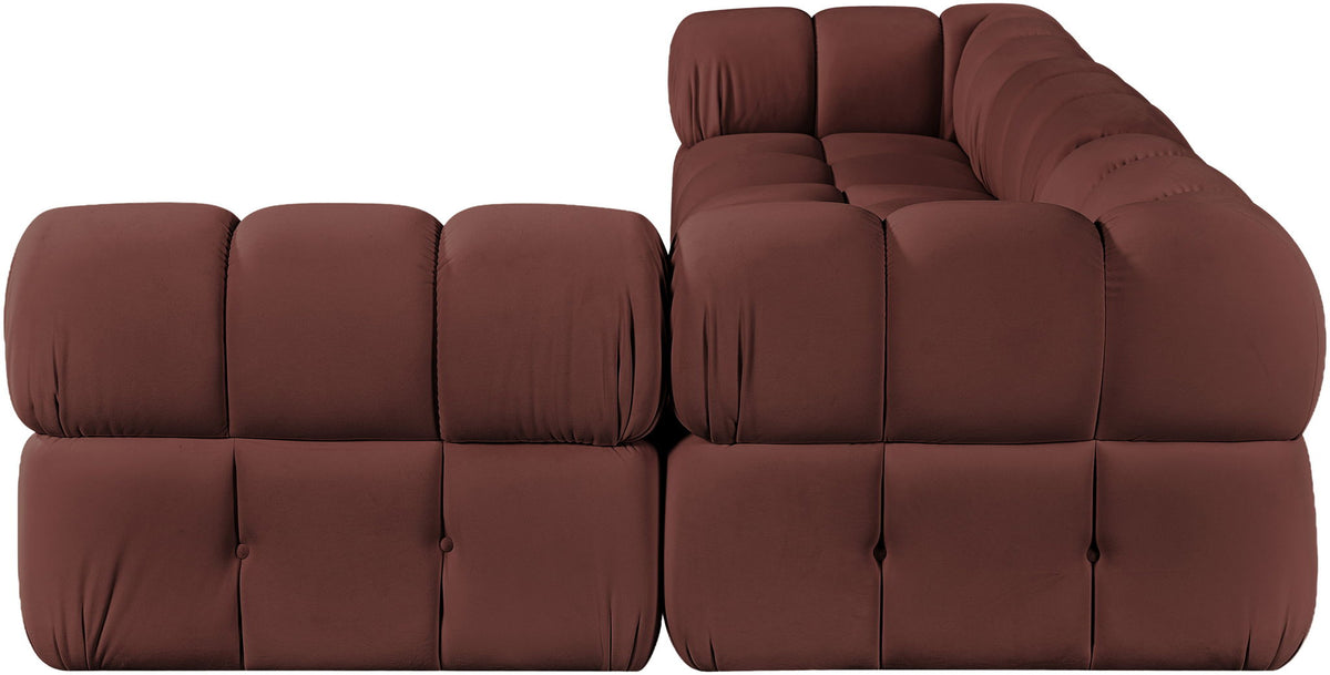 Orin - Fabric Velvet 4 Piece Modular Sectional