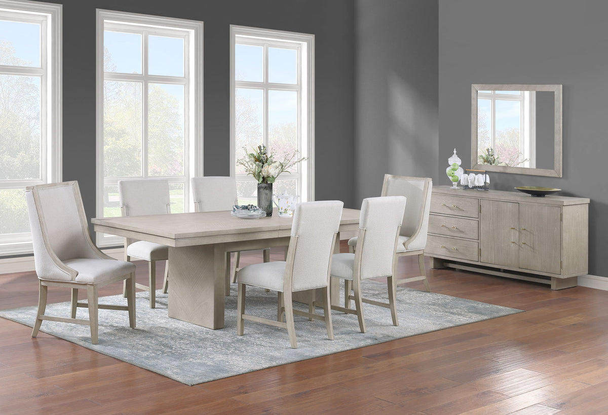 Celine - 7 Piece Dining Set - Stone Manor