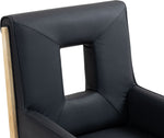 Gwendolyn - Faux Leather Dining Arm Chair With Natural Frame