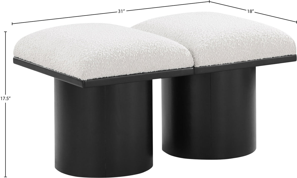 Pavilion - 2 Piece Modular Bench With Black Base