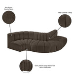 Arc - Boucle Fabric 5 Piece Modular Sofa