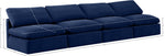 Indulge - Velvet 4 Seat Modular Armless Sofa