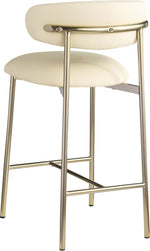 Lupita - Counter Stool With Brushed Gold Frame (Set of 2)