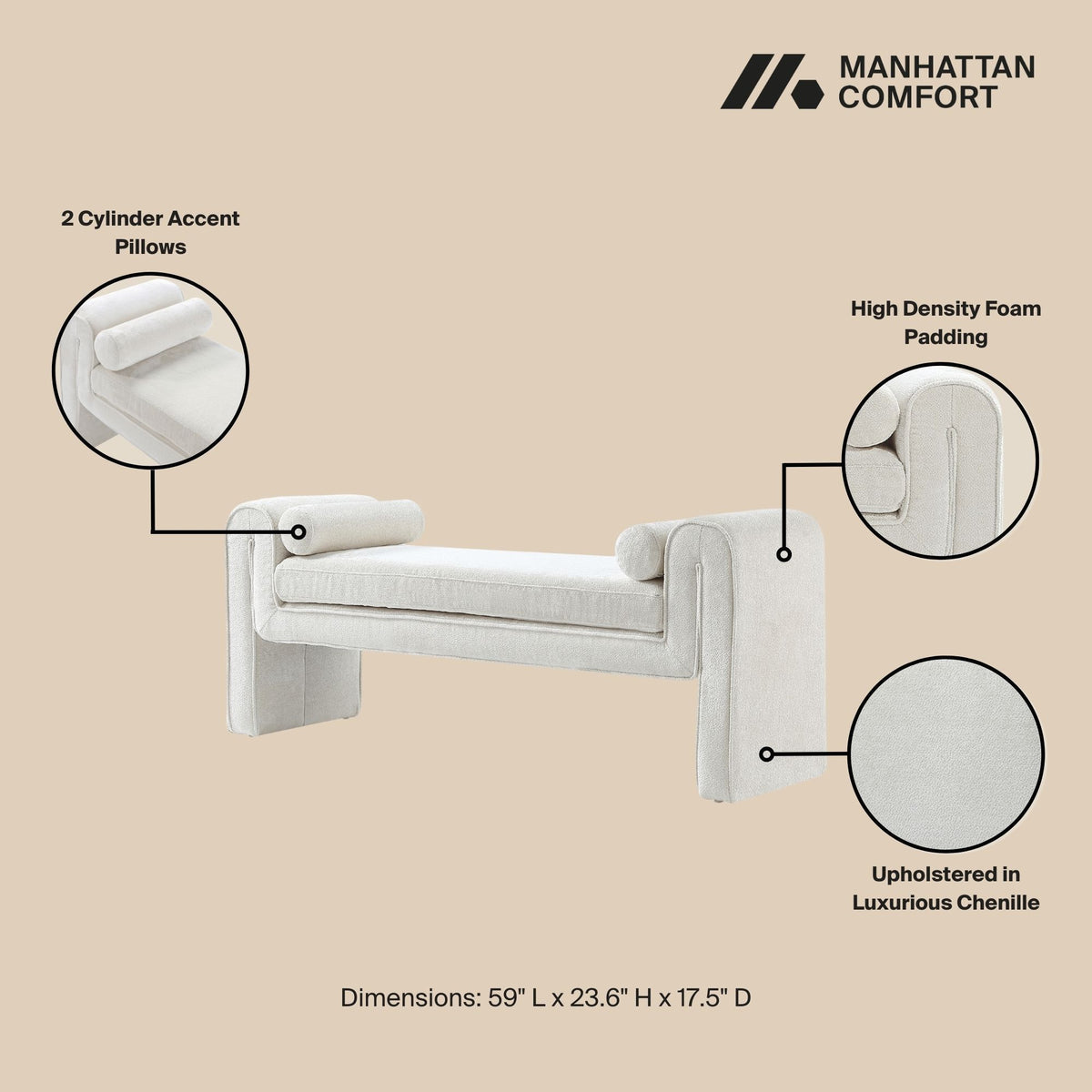 Manhattan Concord - Accent Bench
