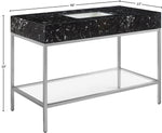 Marmo - Engineered Marble Bathroom Vanity With Chrome Base