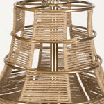 Hestia - 1 Light Natural Rope Pendant - Light Brown