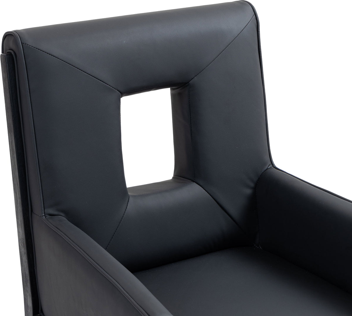 Gwendolyn - Faux Leather Dining Arm Chair With Black Frame