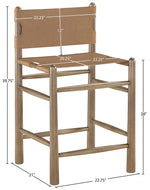 Santos - Upholstered Counter Stool With Stained Brown Base